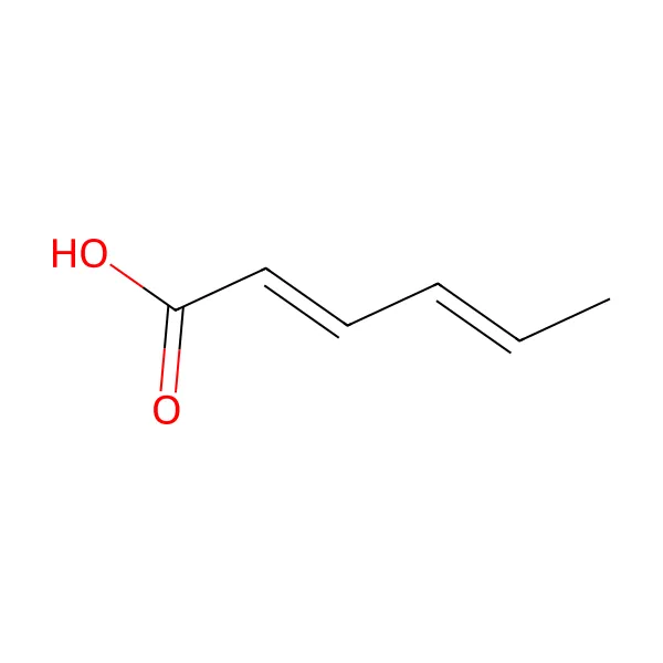 البنية الجزيئية لـحمض السوربيك — CAS 110-44-1