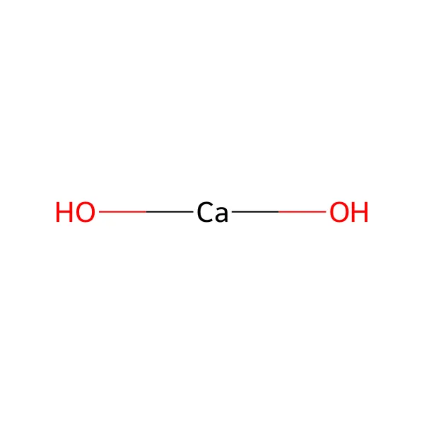 البنية الجزيئية لـهيدروكسيد الكالسيوم — CAS 1305-62-0