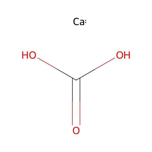 البنية الجزيئية لـكربونات الكالسيوم — CAS 471-34-1
