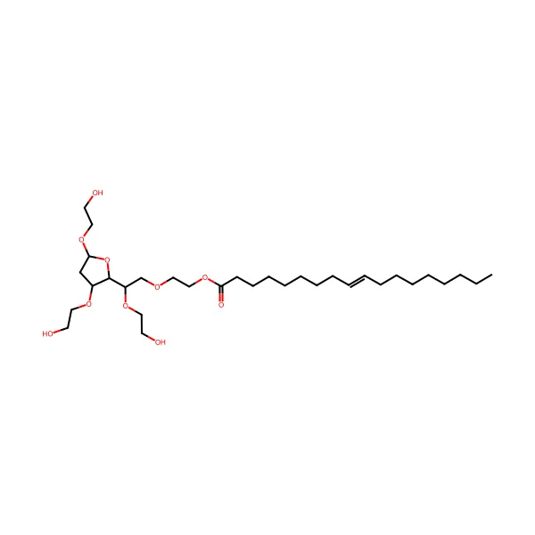 البنية الجزيئية لـبوليسوربات 80 — CAS 9005-65-6