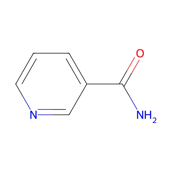 البنية الجزيئية لـنيكوتيناميد — CAS 98-92-0